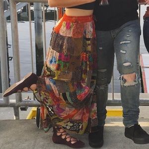 beautiful vintage patchwork skirt